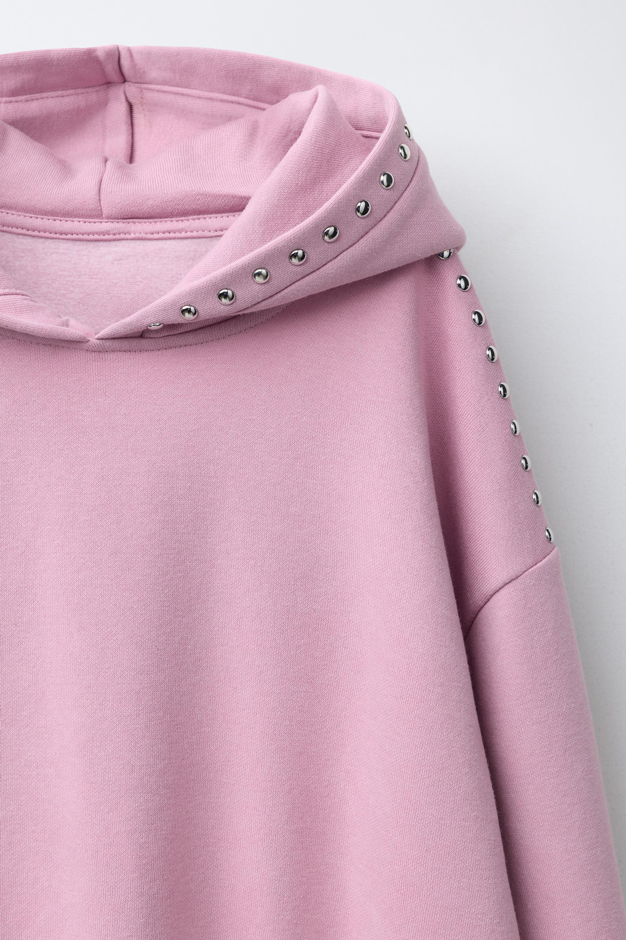 STUDDED HOODIE SWEATSHIRT